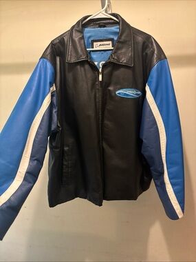 Men’s Boeing 787 Dream LinerBlack Leather Bomber Jacket 2XL